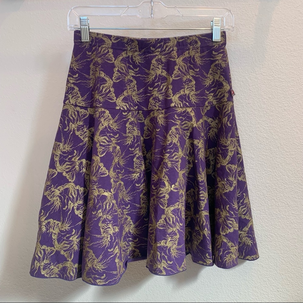 Ok47 Purple A-line Skirt Size S